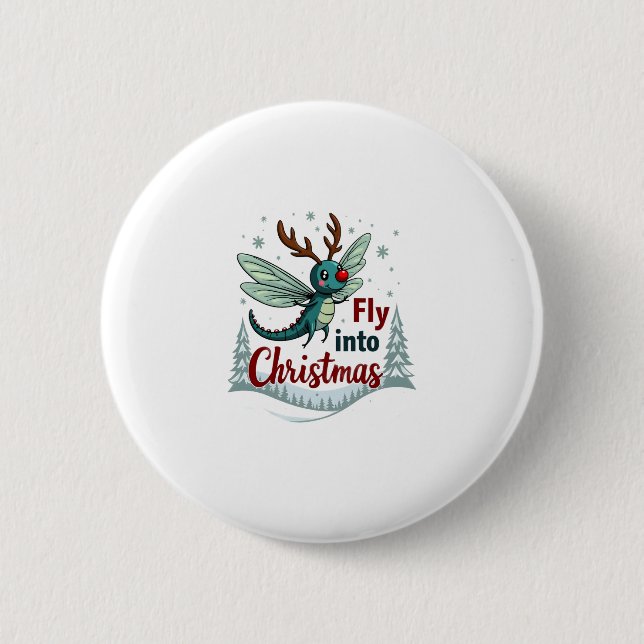 Reindeer Dragonfly Button (Vorderseite)
