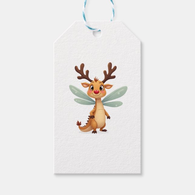 Reindeer Dragonfly Geschenkanhänger (Vorderseite)