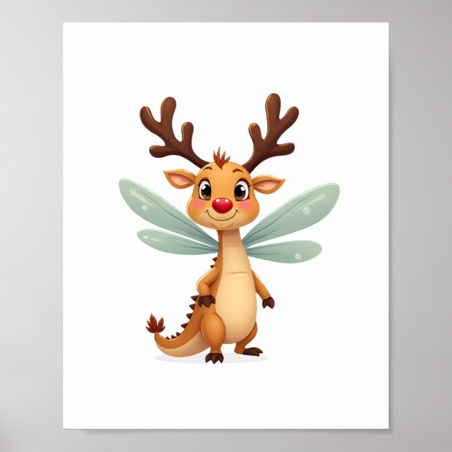 Reindeer Dragonfly Poster (Vorne)