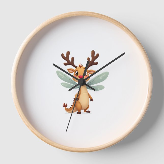 Reindeer Dragonfly Uhr (Vorderseite)