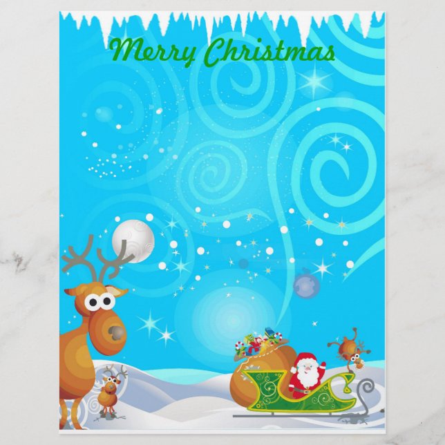 Reindeer et Père Noël Papeterie (Devant)
