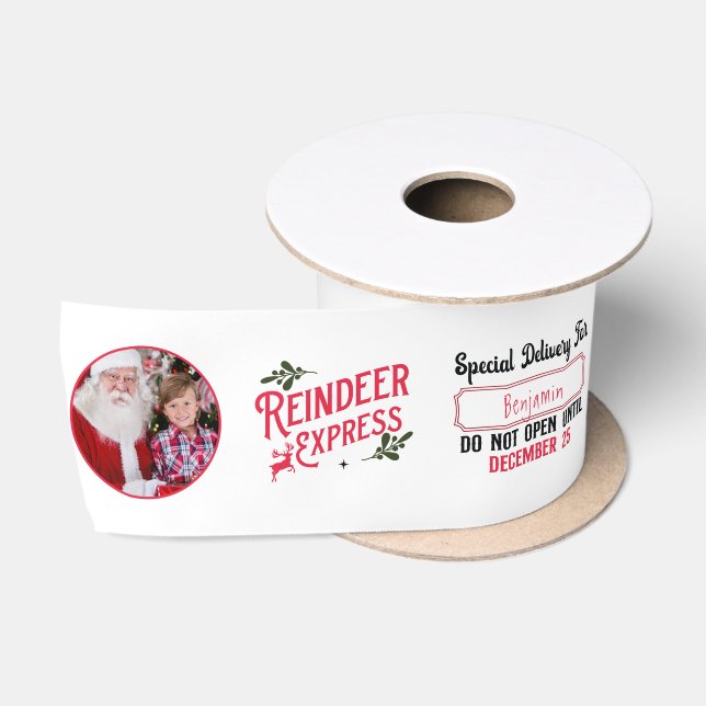 Reindeer Express aus Weihnachten im Weihnachtsfest Satinband (Spule)