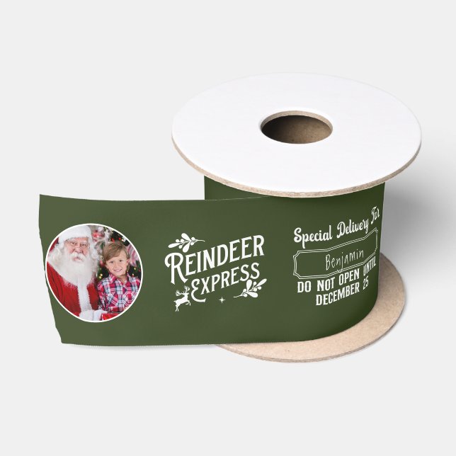 Reindeer Express von Weihnachts-Grün aus dem Weihn Satinband (Spule)
