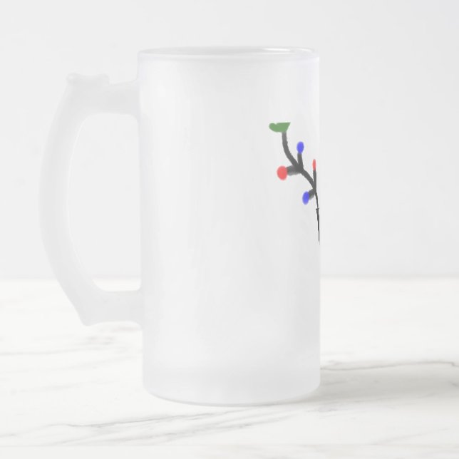 Reindeer frohe Weihnachten hinzufügen Namen Text T Mattglas Bierglas (Links)
