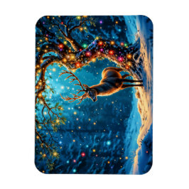 Reindeer Frohe Weihnachtsbeleuchtung Magnet