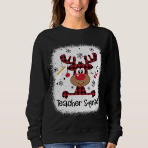 Reindeer Funny Teacher Chri geblasene Lehrerin Squ Sweatshirt
