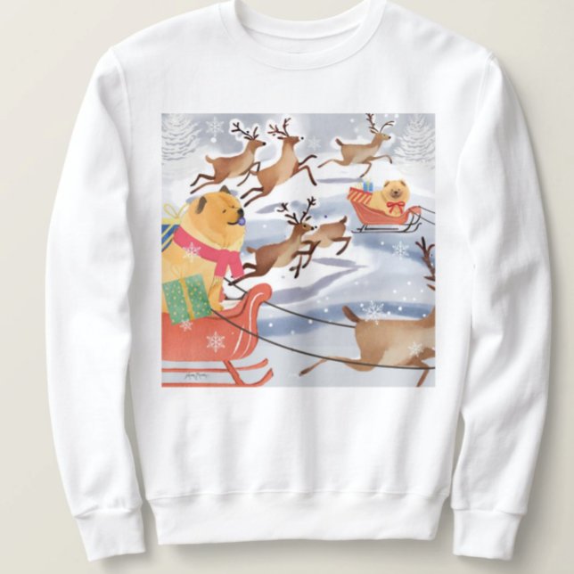 REINDEER GAMES Chow Hundeshirt wählen Stil Sweatshirt (Von Creator hochgeladen)