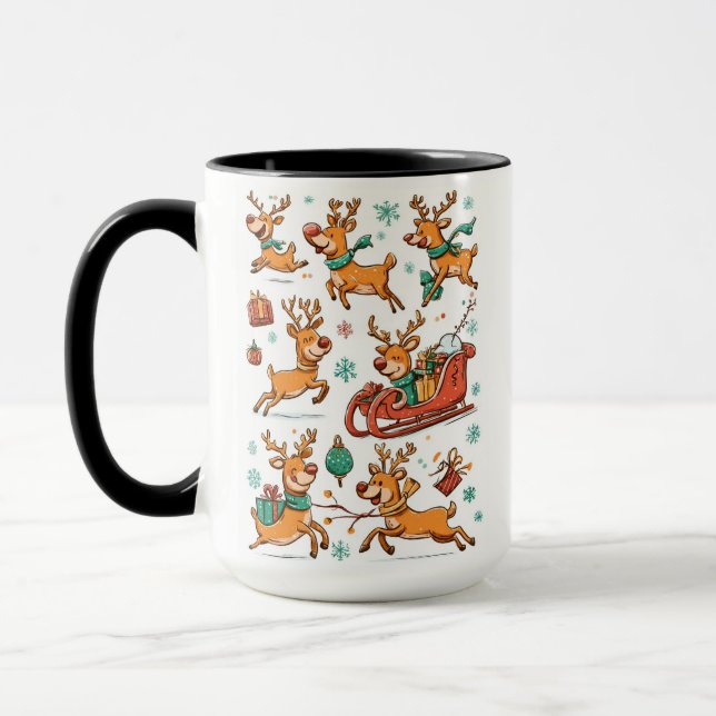 Reindeer Games – Christmas Cartoon Mug Tasse (Links)