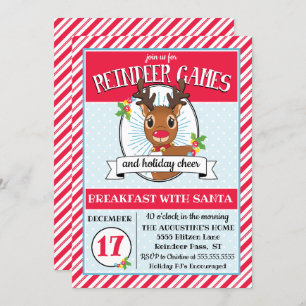 Reindeer Games Invitation à la fête de Noël