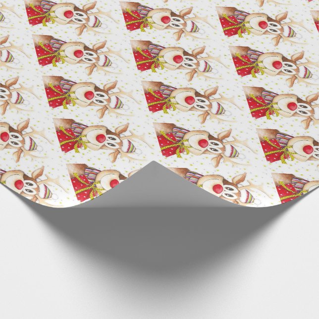Reindeer Geschenkpapier (Ecke)