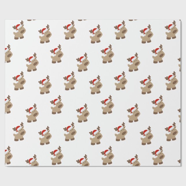 Reindeer gift wrap geschenkpapier (Flach)