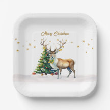 Reindeer Gold Baubles Frohen Weihnachten