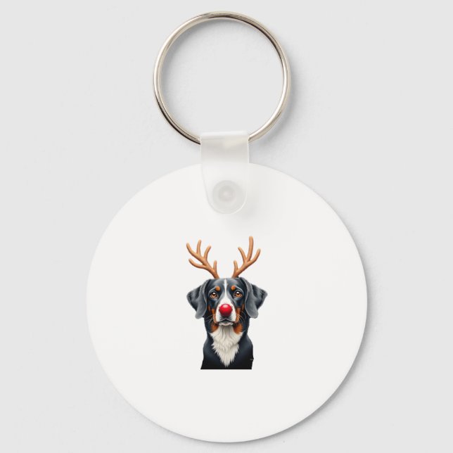 Reindeer Great Dane Christmas Great Dane Dog Mom D Schlüsselanhänger (Vorderseite)