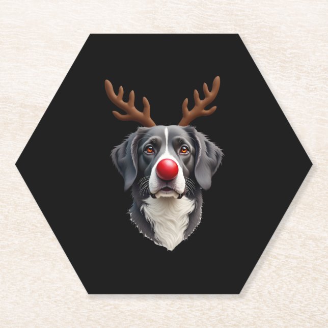 Reindeer Great Dane Christmas Great Dane Dog Mom D Untersetzer (Vorderseite)