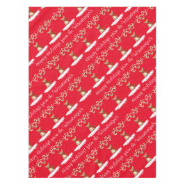 Reindeer Happy Holidays personalisierter Familienn Tischdecke
