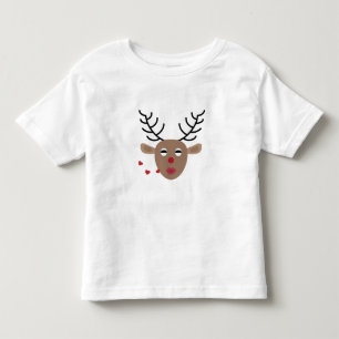 Reindeer Hearts Kisses Festivals Niedlich Kleinkind T-shirt