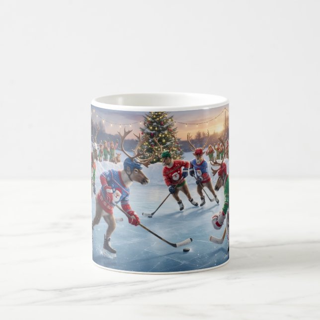 Reindeer Hockey, Coffee Mug Kaffeetasse (Mittel)