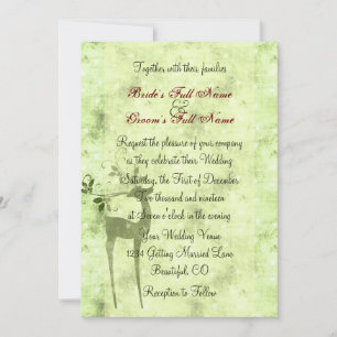 Reindeer Holiday Mariage d'hiver Invitation