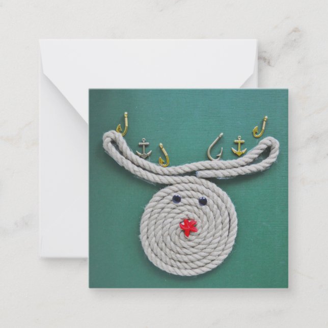Reindeer Holiday Mitteilungskarte (Vorderseite)
