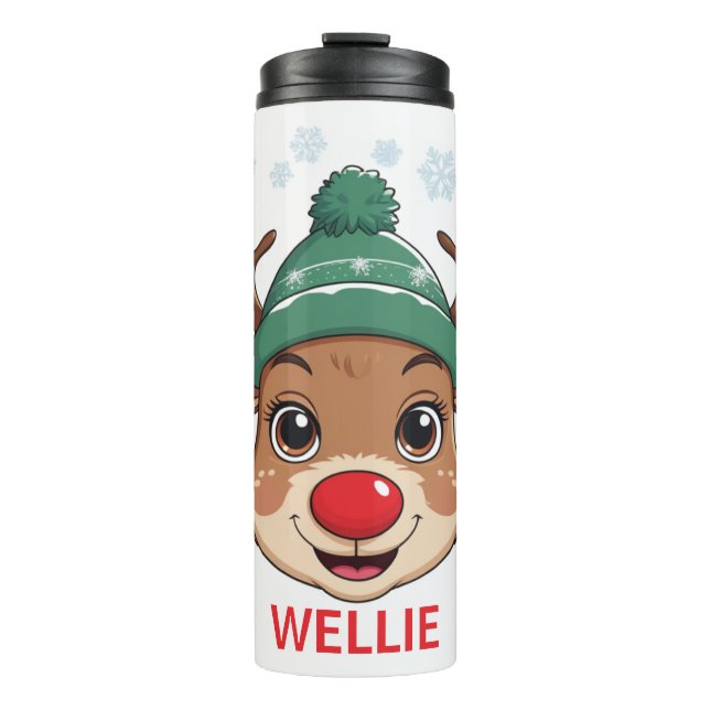 Reindeer Holiday Tumblr – Festive Boys Gift Idea" Thermosbecher (Vorderseite)