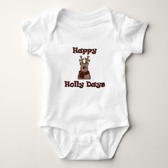 Reindeer Holly Days Tshirts et cadeaux (Devant)