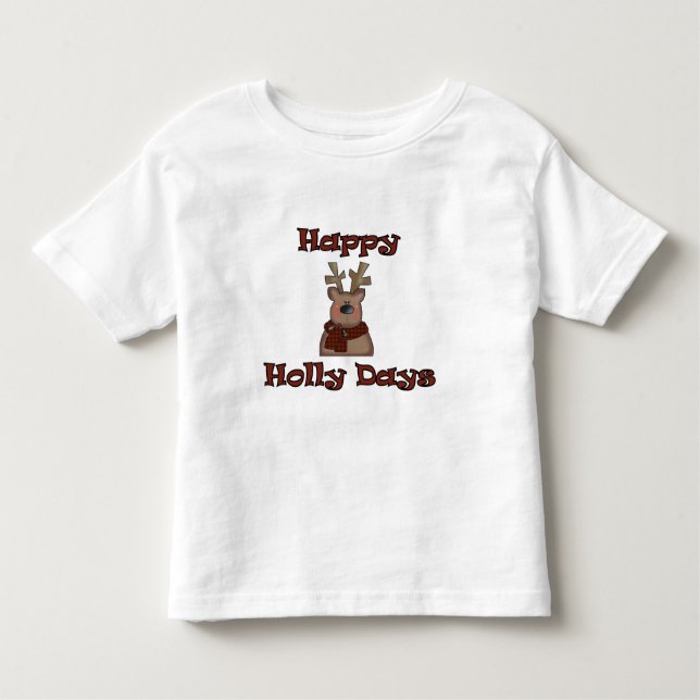 Reindeer Holly Days Tshirts et cadeaux (Devant)