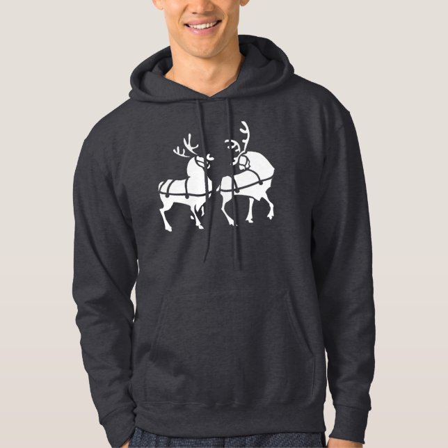 Reindeer Hoodie Sweatshirt Christmas Sweatshirts (Vorderseite)