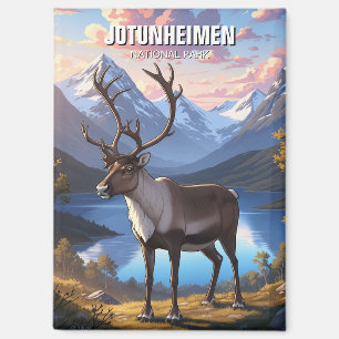Reindeer im Jotunheimen-Nationalpark Norwegen Magnet