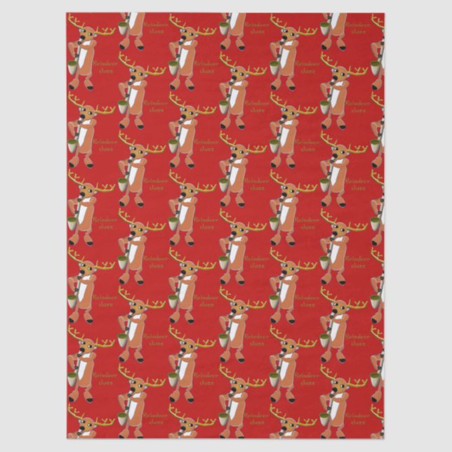 Reindeer Jazz Wrapping Paper Seidenpapier (Vorderseite)