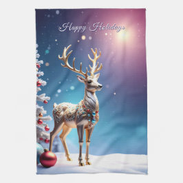 Reindeer Jewels Weihnachtsfeiertag Küchentuch