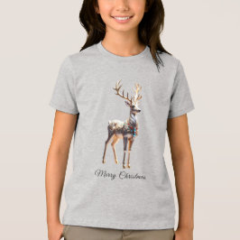 Reindeer Jewels Weihnachtsfeiertag Tri-Blend Shirt