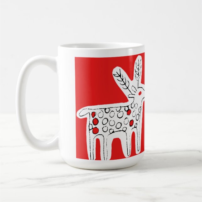 Reindeer Kiss R Coffee Mug (Gauche)