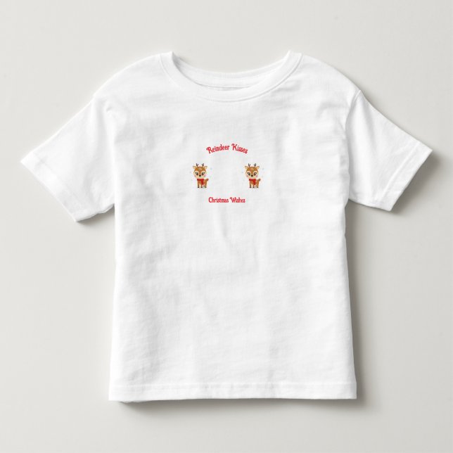 Reindeer Kisses, Weihnachten wünscht T - Shirt (Vorderseite)