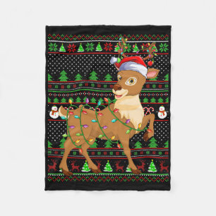 Reindeer Lover Family Matching Ugly Reindeer Chris Fleecedecke