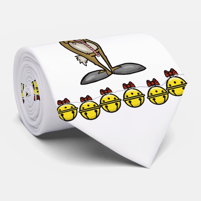 Reindeer mit Dreidel Chrismukkah Necktie Krawatte (Gerollt)