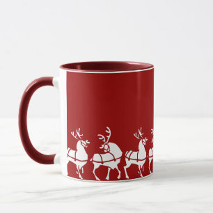 Reindeer Mug Coffee Cup Festive Cadeaux de Noël