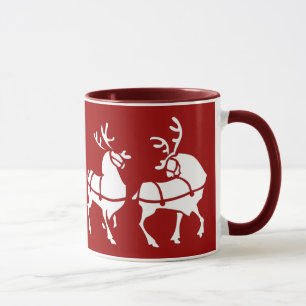 Reindeer Mug Coffee Cup Festive Cadeaux de Noël