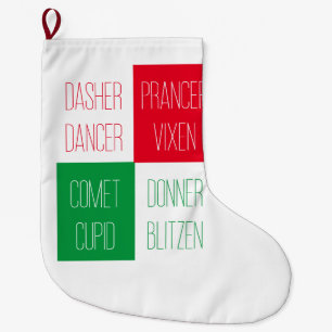 REINDEER NAMES Grosser WeihnachtsStrumpf Großer Weihnachtsstrumpf