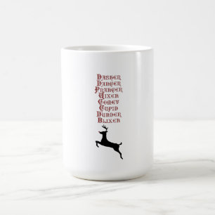 Reindeer Names Rudolph, Comet, Blixen Reindeer Verwandlungstasse