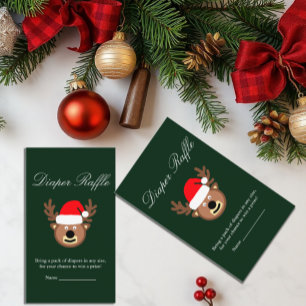 Reindeer Noël Baby shower Déchets Carte Raffin