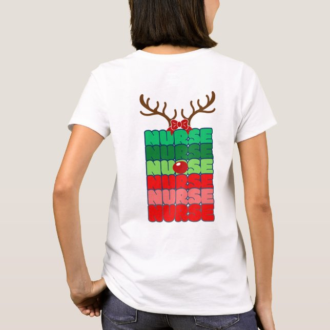 Reindeer Nurse T - Shirt (Rückseite)