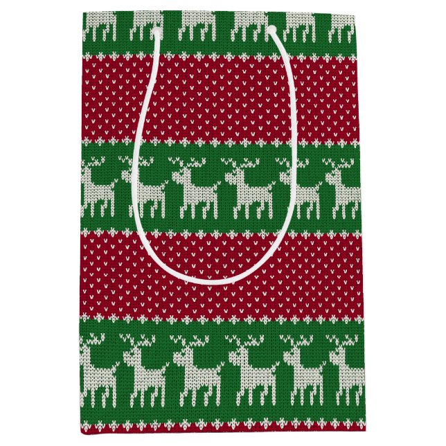 Reindeer Parade Knit  Mittlere Geschenktüte (Vorderseite)