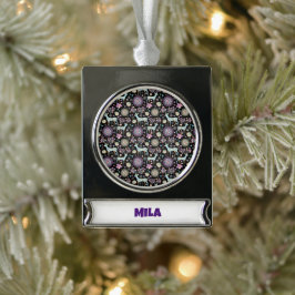 Reindeer Paterna Christmas Banner-Ornament Silber