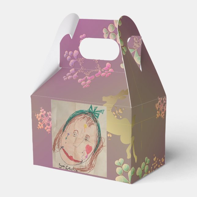 Reindeer + Photo Favor Box Geschenkschachtel (Vorderseite)
