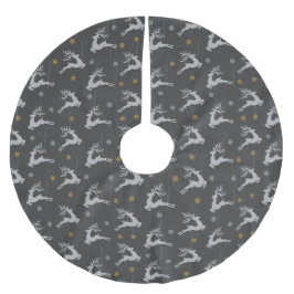 Reindeer Polyester Weihnachtsbaumdecke