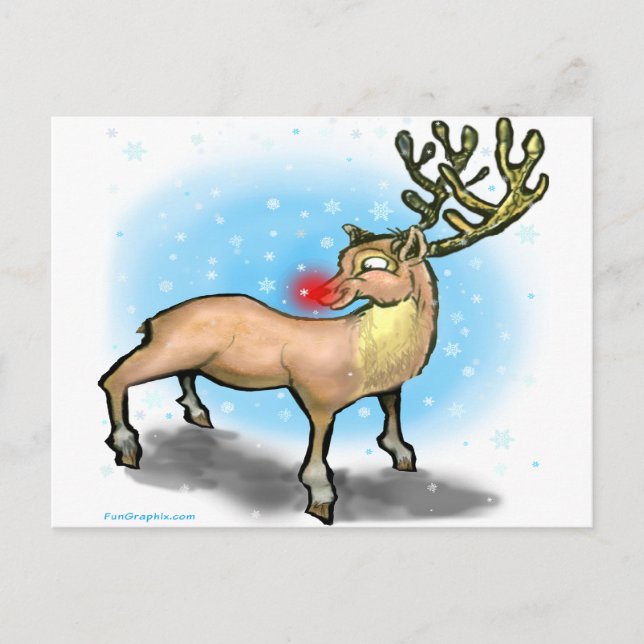 Reindeer Postkarte (Vorderseite)