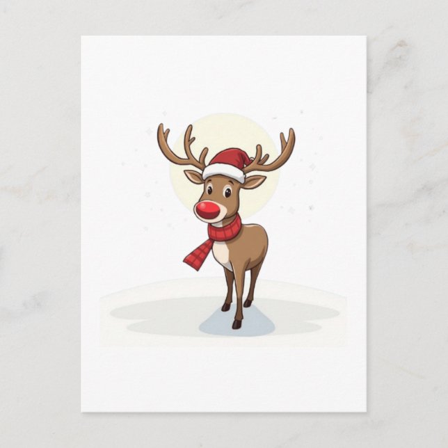 Reindeer Postkarte (Vorderseite)
