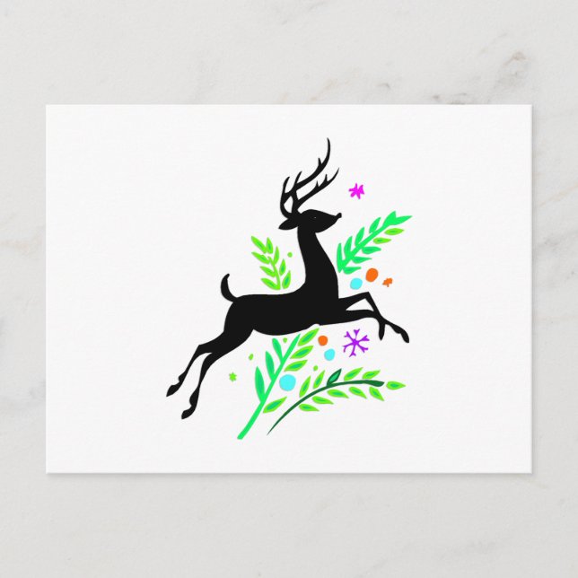 Reindeer Postkarte (Vorderseite)