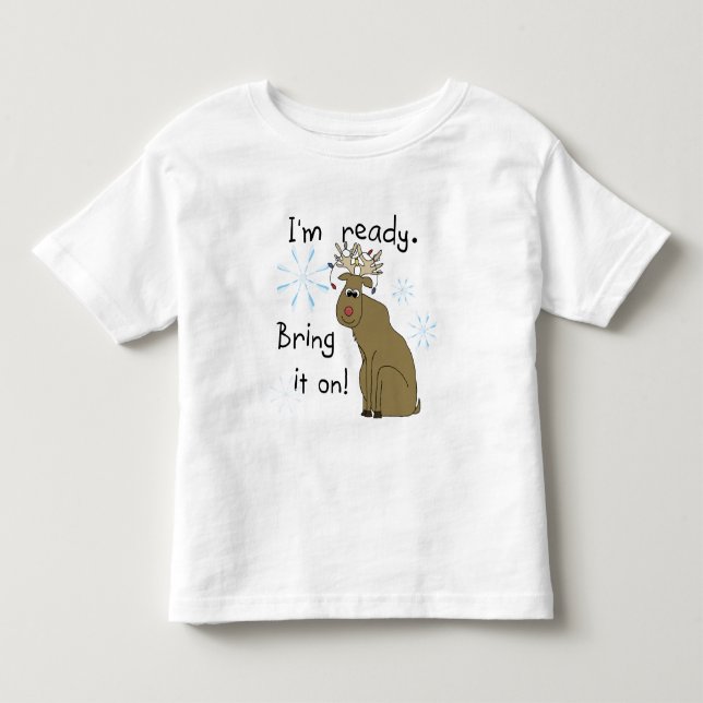 Reindeer prêt pour les T-shirts et cadeaux de Noël (Devant)