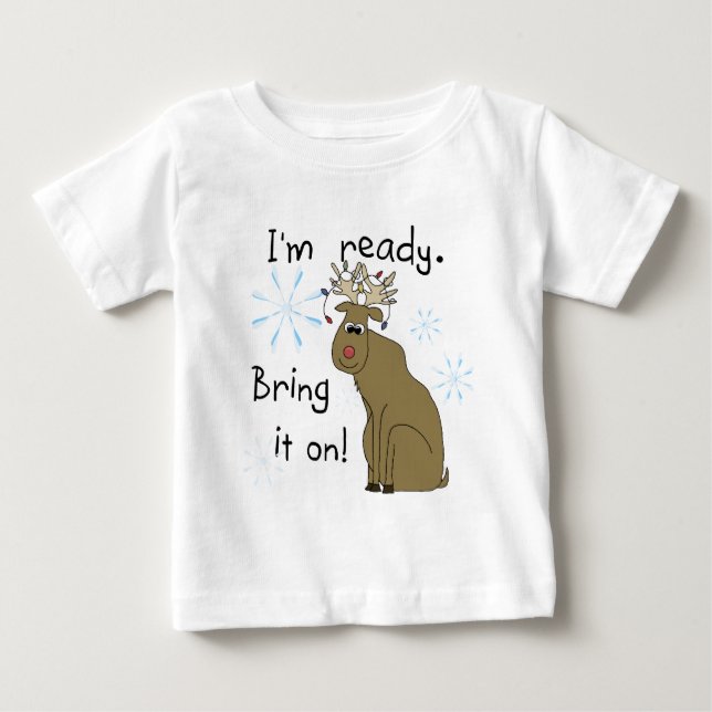 Reindeer prêt pour les T-shirts et cadeaux de Noël (Devant)